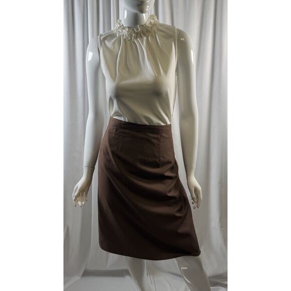 Classic Handmade Pencil Skirt, Charcoal Brown, Sz: 10, 64-63 - Picture 15 of 16